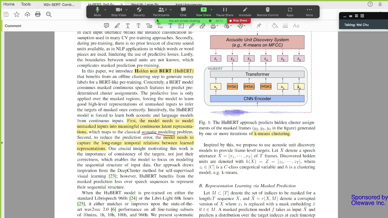 HuBERT: Self-Supervised Speech Representation Learning by Masked Prediction of Hidden Units