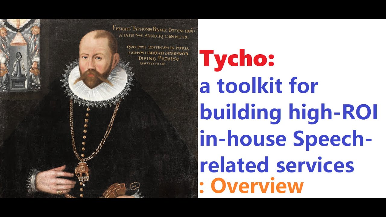 Tycho:a tookit for building high-ROI in-house speech-related services (ASR/TTS/Translation):Overview